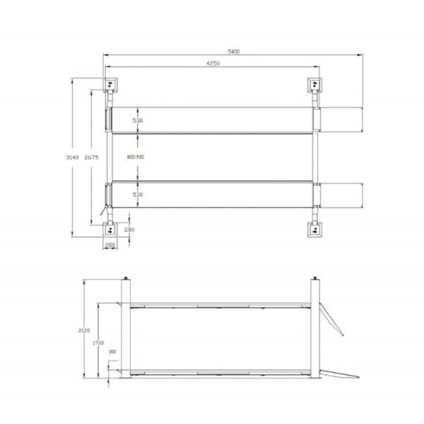 Pont 4 Colonnes 4 Tonnes Semi automatique 400V – Redats L-400 – Image 11