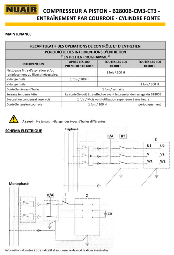 Compresseur à piston NUAIR – 3 CV – 150 litres – 230 V – Garantie 2 ans – Image 7