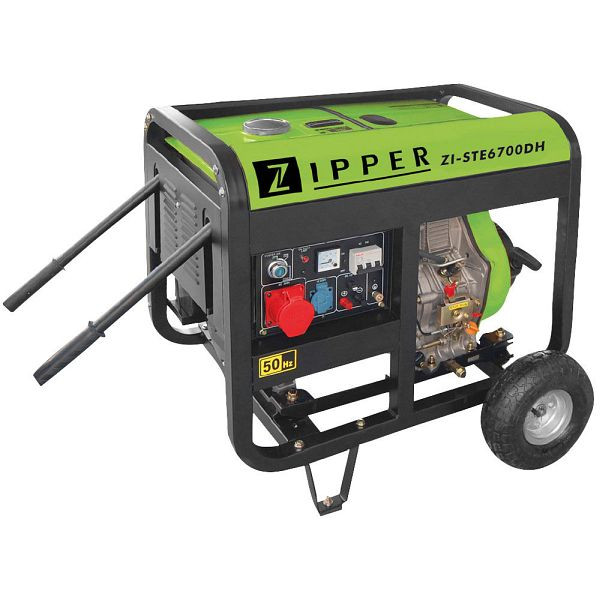 Générateur Zipper, 6500 (max) 5900 W, Vitesse de rotation : 3000 min/1, 740x500x620 mm, ZI-STE6700DH – Image 2