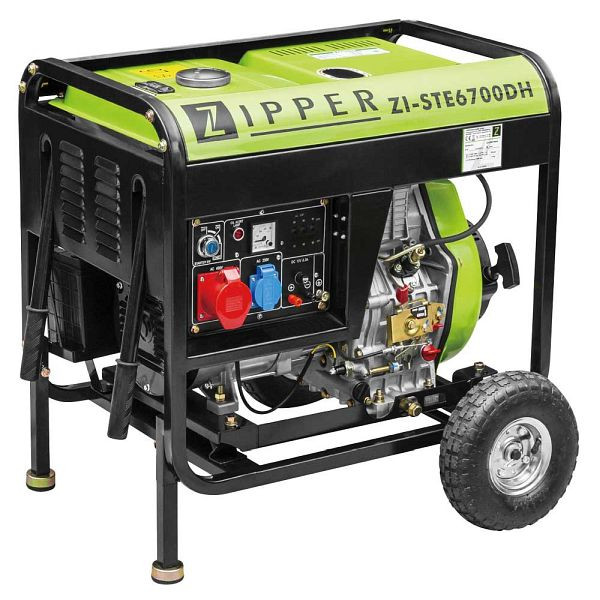 Générateur Zipper, 6500 (max) 5900 W, Vitesse de rotation : 3000 min/1, 740x500x620 mm, ZI-STE6700DH
